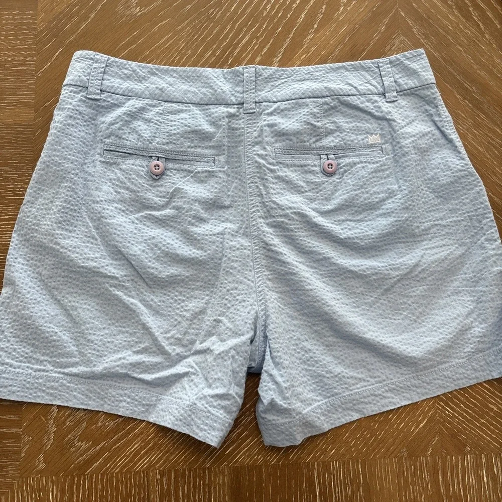 Crown & Ivy Sz 4 CAROLINE Light BLUE TEXTURED Shorts Women's EXCELLENT Fast Ship